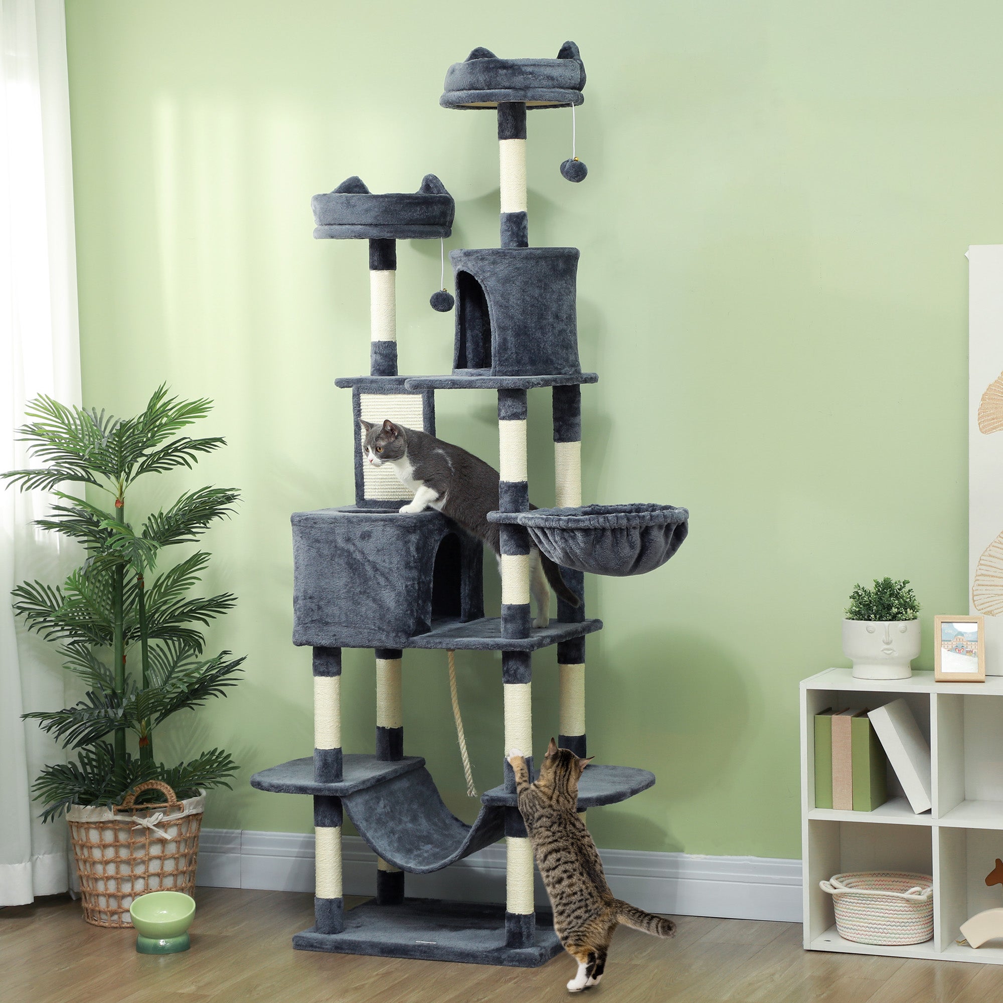 81" Gray Luxury Cat Tree