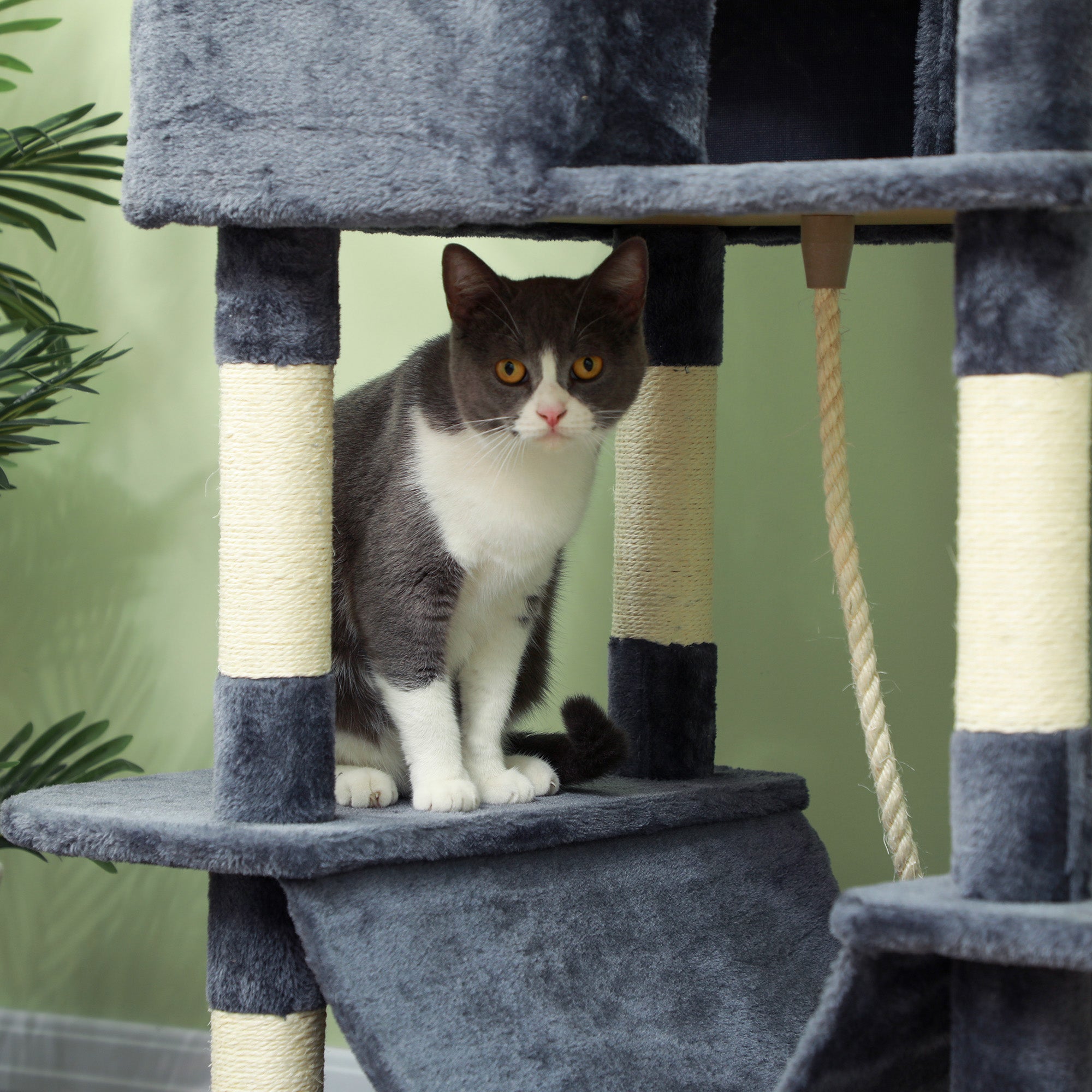 81" Gray Luxury Cat Tree