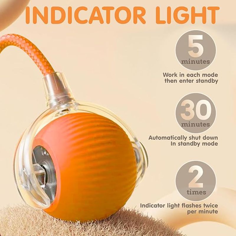 Cat Interactive Ball Toys Automatic Rolling Ball For Kitten Rechargeable Smart Pet Electric Toys With Teaser Sensor Cat Ball Toy