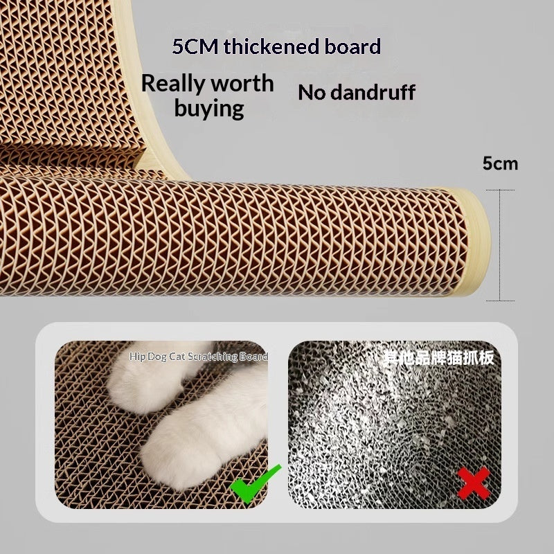 Durable L-shaped cat scratching board