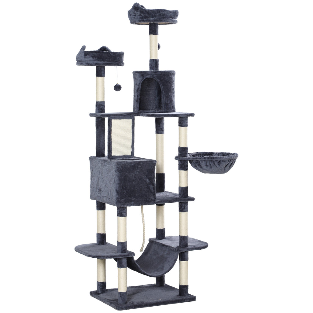 81" Gray Luxury Cat Tree